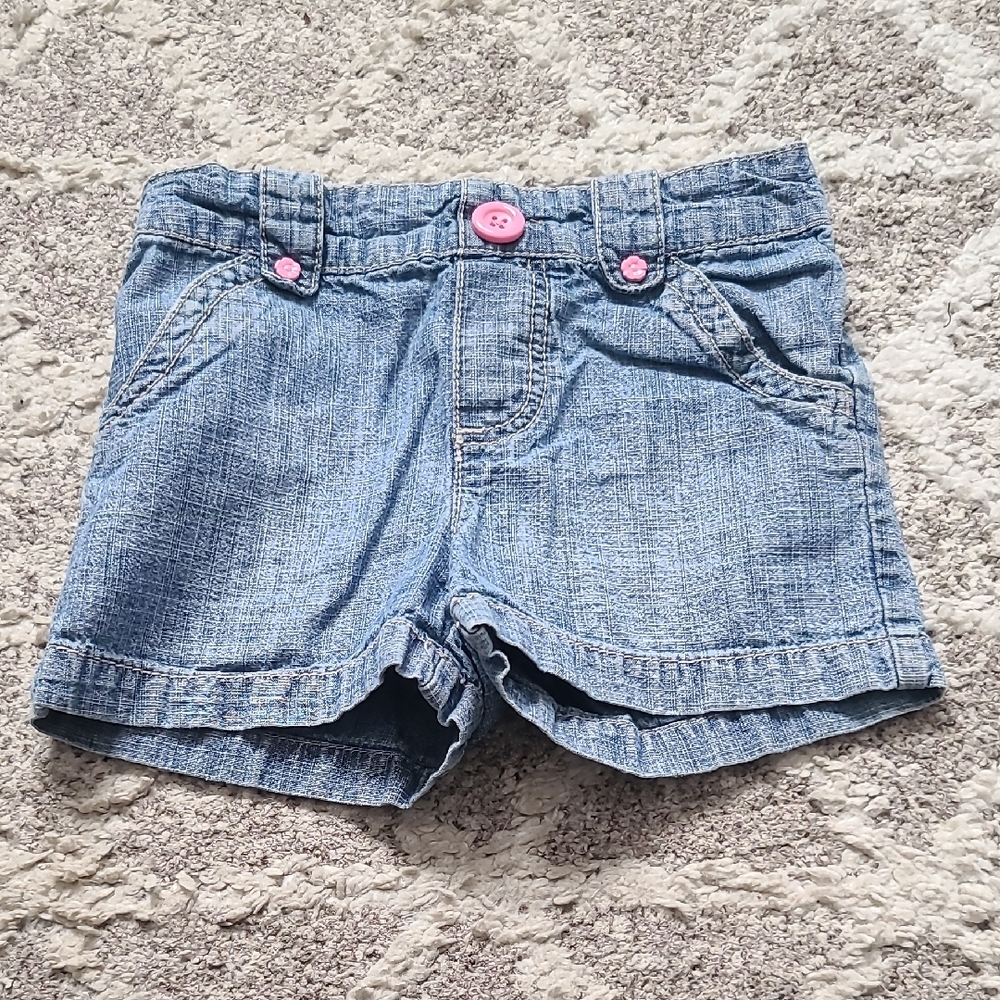 10 for $25 - Circo Girls 3T Denim Shorts with Pink Accents